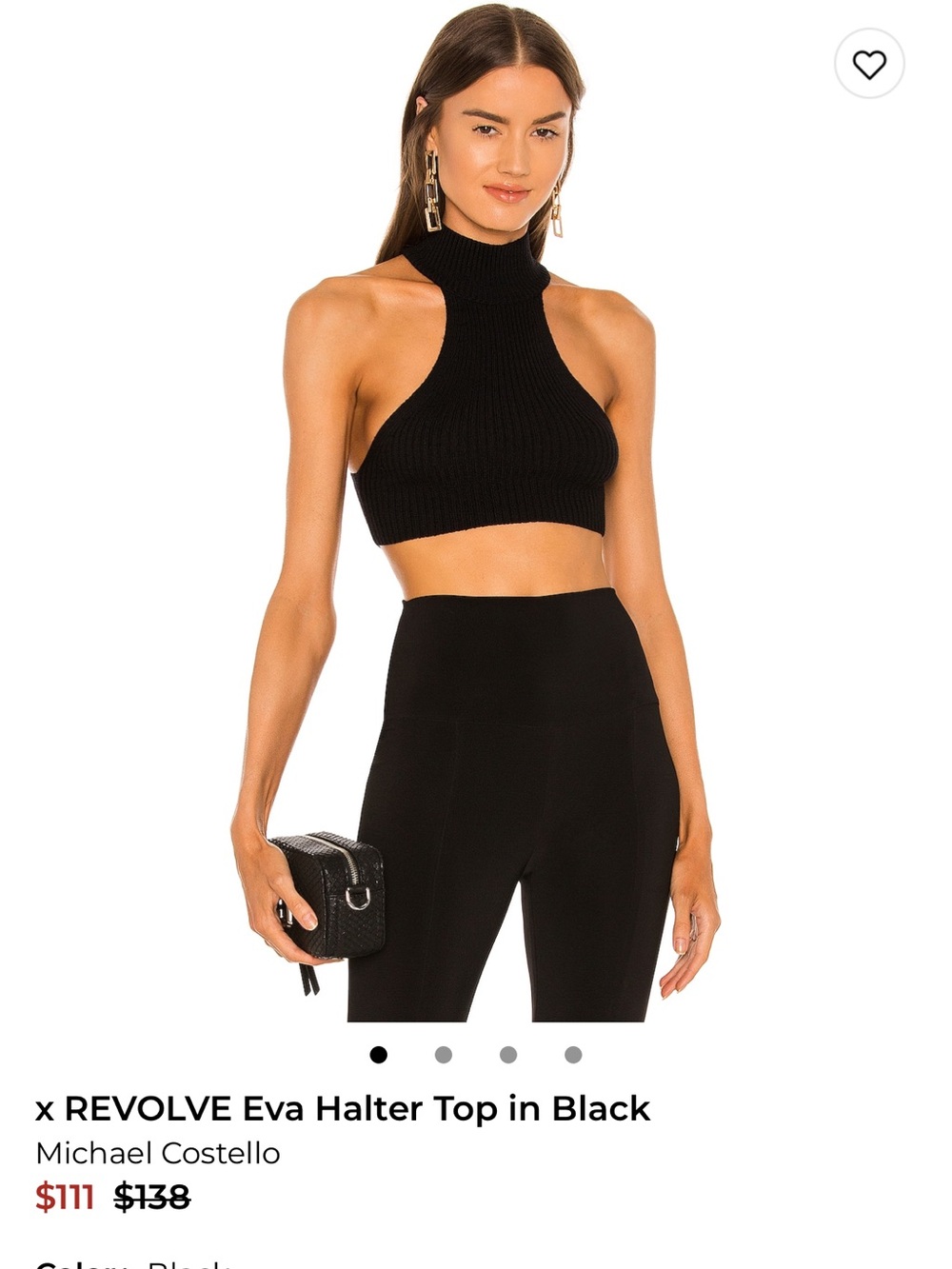 x REVOLVE Eva Halter Top in Black
Michael Costello size XS worn as shown